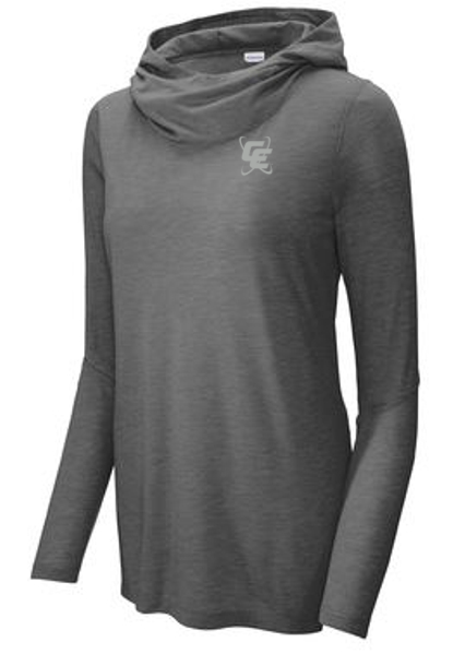 Sport-Tek ® Ladies PosiCharge ® Tri-Blend Wicking Long Sleeve Hoodie