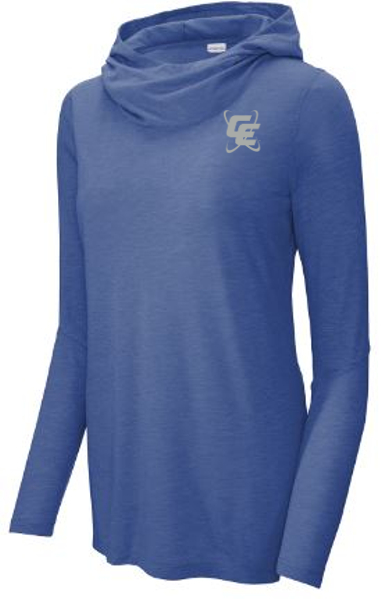 Sport-Tek ® Ladies PosiCharge ® Tri-Blend Wicking Long Sleeve Hoodie